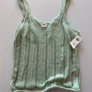 Abercrombie & Fitch Light Green Knit Tank Top